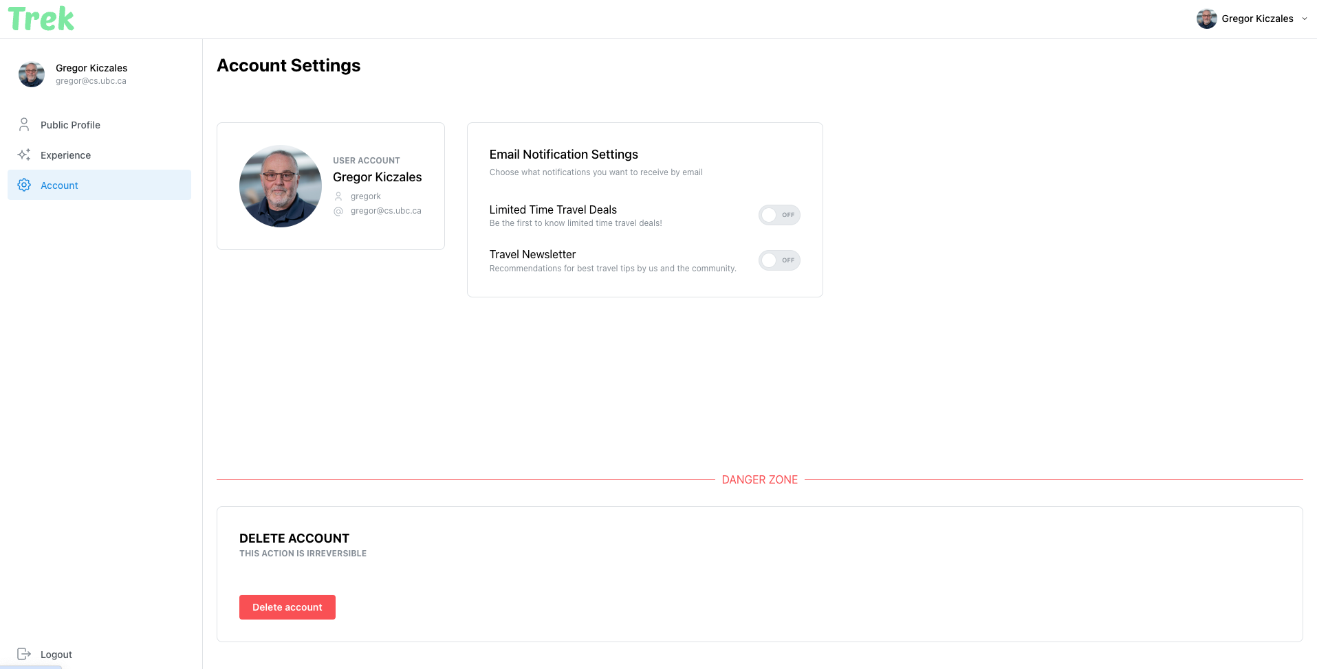 Account Settings
